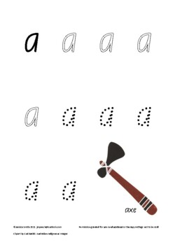 Preview of Alphabet / lower case letter practise Australian NSW foundation handwriting