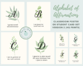 Alphabet of Affirmations - Growth Mindset & Wellness Poste