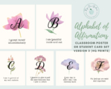 Alphabet of Affirmations - Growth Mindset & Wellness Poste