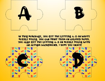 Preview of Alphabet on Puzzle Pieces