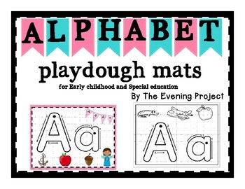 Preview of Alphabet playdough mats for K+, Autism, Special Education, Occupational therapy