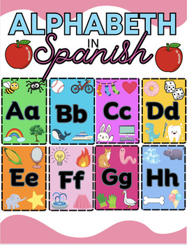 Alphabet posters Spanish-Abecedario by Cool Math Gems | TPT