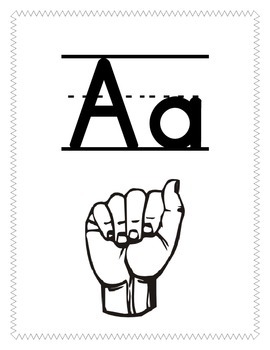 The Teachers' Lounge®  Mini Posters: Sign Language Alphabet Poster Set