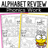 Alphabet review and Letter sound recognition worksheets