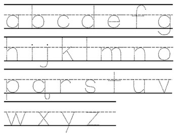 Preview of Alphabet trace, upper & lower case