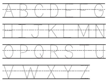 Alphabet trace, upper & lower case by Purple Cannon | TPT