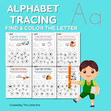 Alphabet Worksheet | Trace,Find & color the letter A to Z 