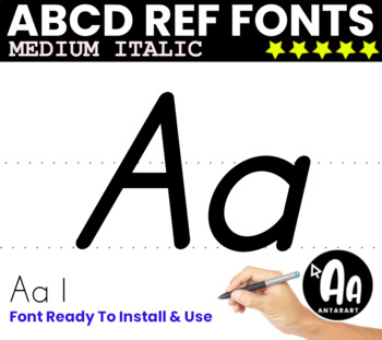 Preview of Alphabet tracing font  - Medium italic