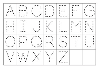 Preview of Alphabet tracing page. Learn Abc and practice writing letters.