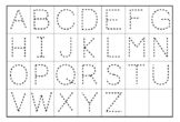 Alphabet tracing page. Learn Abc and practice writing letters.