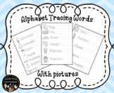 Alphabet tracing words with pictures