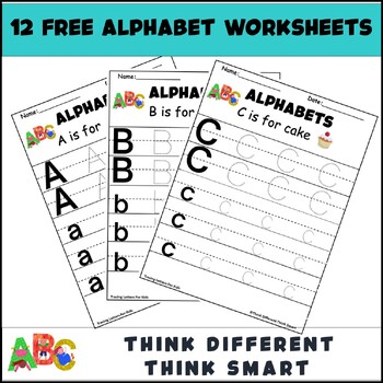 Alphabet tracing worksheet by Think Different Think Smart | TPT