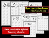 Alphabet (upper and lower case) cursive tracing sheets