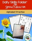Alphabet/Daily Skills Folder