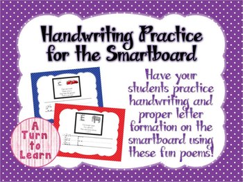 Preview of Alphabet/Handwriting Practice for the Smartboard