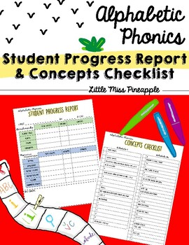 Preview of Alphabetic Phonics Student Progress Report and Concept Checklist - Schedule 1-2