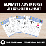 Alphabetic worksheets for preschool: tracing, recognition,