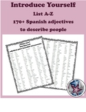 Alphabetical List of Spanish Adjectives