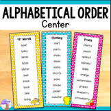 Alphabetical Order Center - Word Work