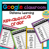 Alphabetical Order - Google Classroom & Slides - Distance 