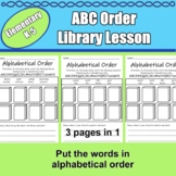 Alphabetical Order - Library Lesson - 3 pack