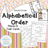 Alphabetical Order Mazes and Task Cards for Second Grade Review