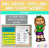Editable ABC Order Sight Words & Spelling Words