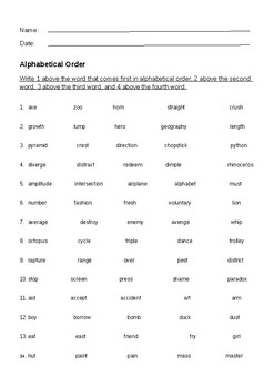alphabetical order worksheet by mildred nsubuga tpt