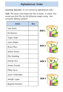 alphabetical order worksheets to 2nd and 3rd letter by inspire and educate