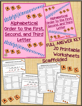 abc order to the third letter teaching resources tpt