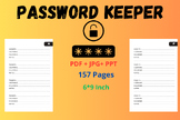 Alphabetical Password Log Book: Internet Login Keeper, Web