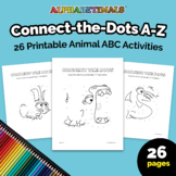 Alphabetimals™ Connect-the-Dots A-Z – 26 Printable Animal 