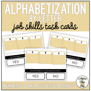 Preview of Alphabetization by Letter Task Cards
