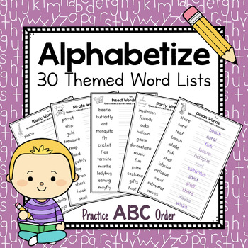 alphabetize these spelling words