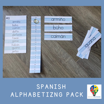 Preview of Alphabetizing Pack in Spanish (Montessori)