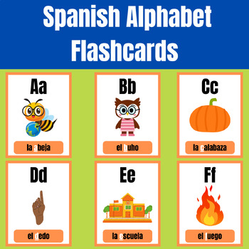 Alphabeto Español: Spanish Alphabet Flashcards by That Teacher Saadia