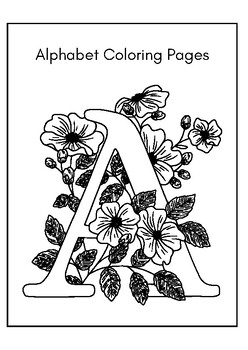 Preview of Alphabets A to Z Coloring Pages