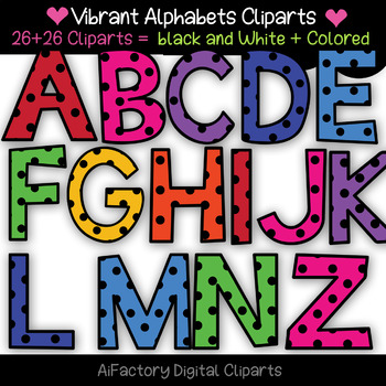 Alphabets ABC Clipart - Set 1 by Aifactory Cliparts | TPT