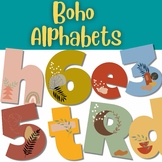 Alphabets Boho Theme | Upper & Lower Case | Numbers | Bull