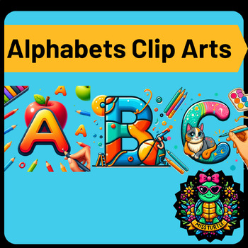 Alphabets Clip arts Collection letters arts Designs Tpt Teachers ABCDEF