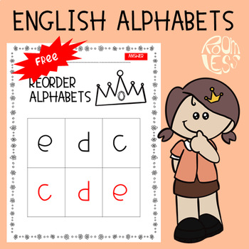 Preview of Alphabets Reordering and Writing Worksheets [Free]