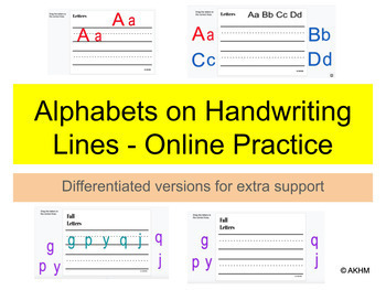 Preview of Alphabets on Handwriting Lines - Digital practice - Distance Learning