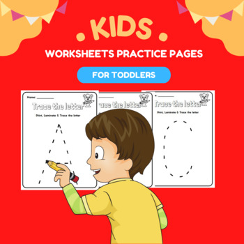 Preview of Alphabets worksheets practice pages for toddlers