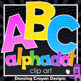 Polka Dot Classroom Decor | Colorful Alphabet Letters Clip Art