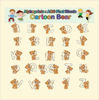 Alphaprints ABC First Words Bear Cartoon Big Cartoon Big Words by