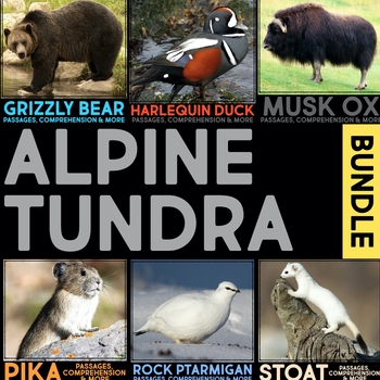 Alpine Tundra Biome Nonfiction Animal Research, Comprehension, & Report