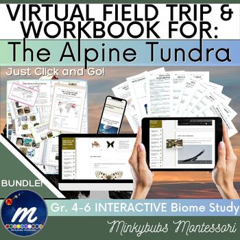 Preview of Alpine Tundra Virtual Field Trip Workbook Fast Facts Unit Study Click, Print, Go