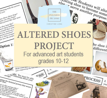 Preview of High School Art: Altered Shoe Advanced Art Project- Full Unit & Resources