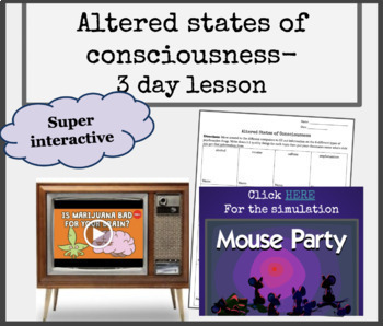 Preview of Altered states of consciousness- 3 day lesson