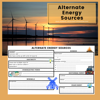 Preview of Alternate Energy Sources Bundle